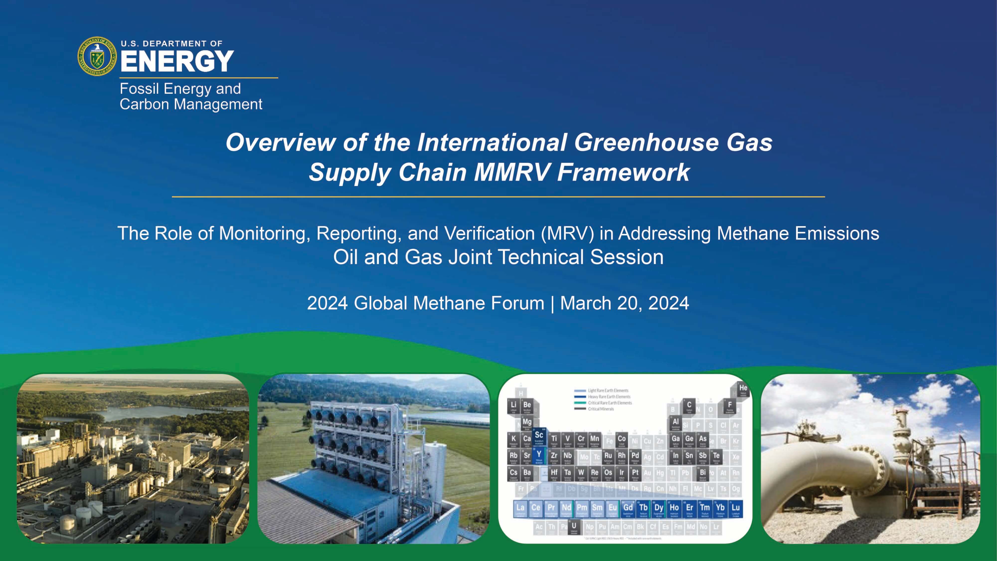 Overview of the International Greenhouse Gas Supply Chain MMRV Framework
